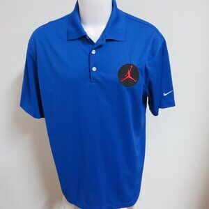 M-2XL Blue Air Jordan Nike Dri-Fit Jumpman #48A Polo Shirt